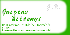 gusztav miltenyi business card